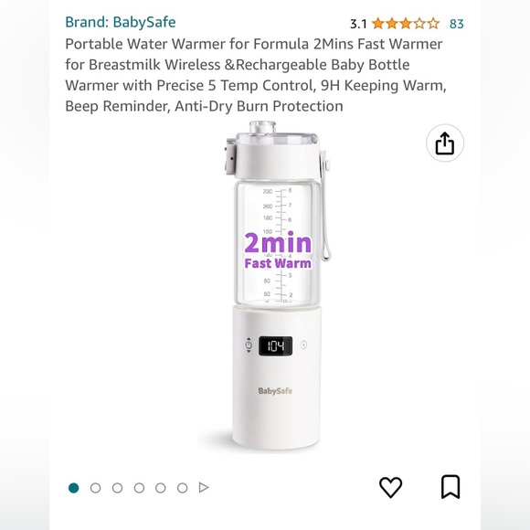 Baby Safe Portable Milk Warmer - Picture 1 of 6